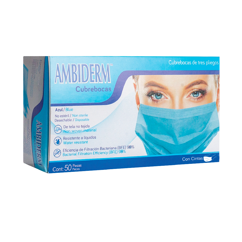 Cubrebocas Adulto con Cintas de Amarre